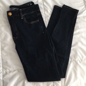 American Eagle Very Dark Wash Jeggings